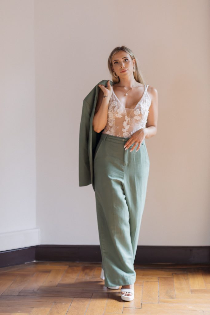 Casual Business Look mit Brautmode