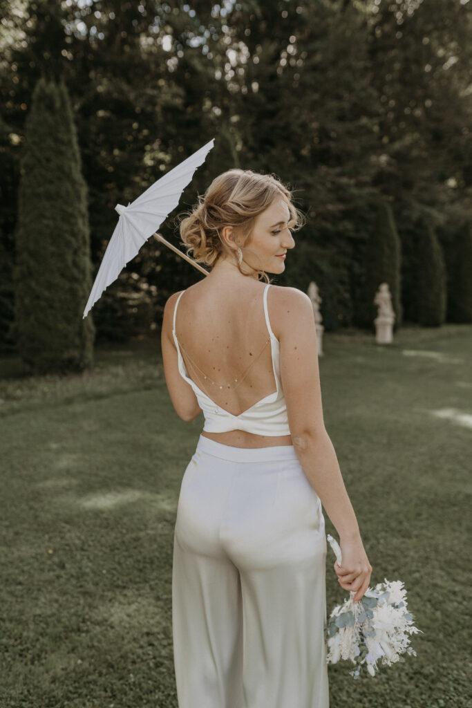 Brauthose lesbisches Brautoutfit